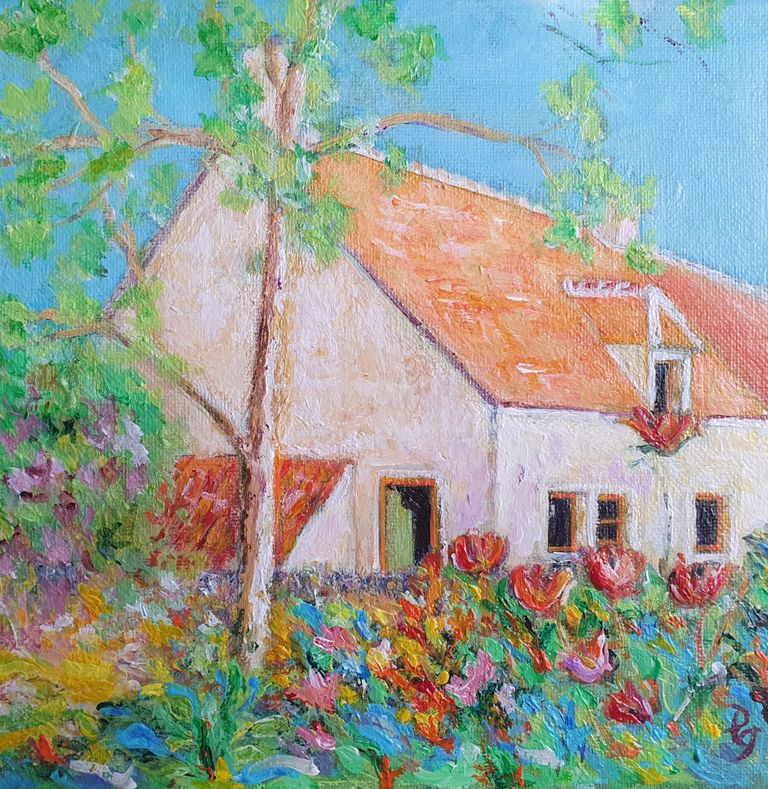 La petite maison dans le perche, 20x20 , 2021